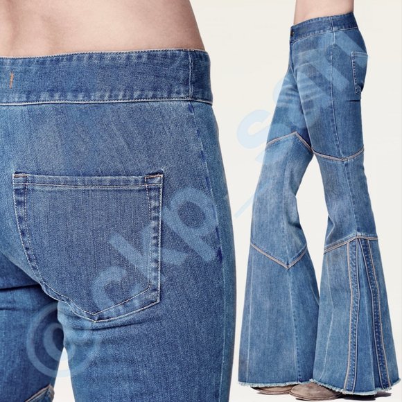 Super Rare Free People Seamed Bambi Flare Size 24 - Picture 3 of 15